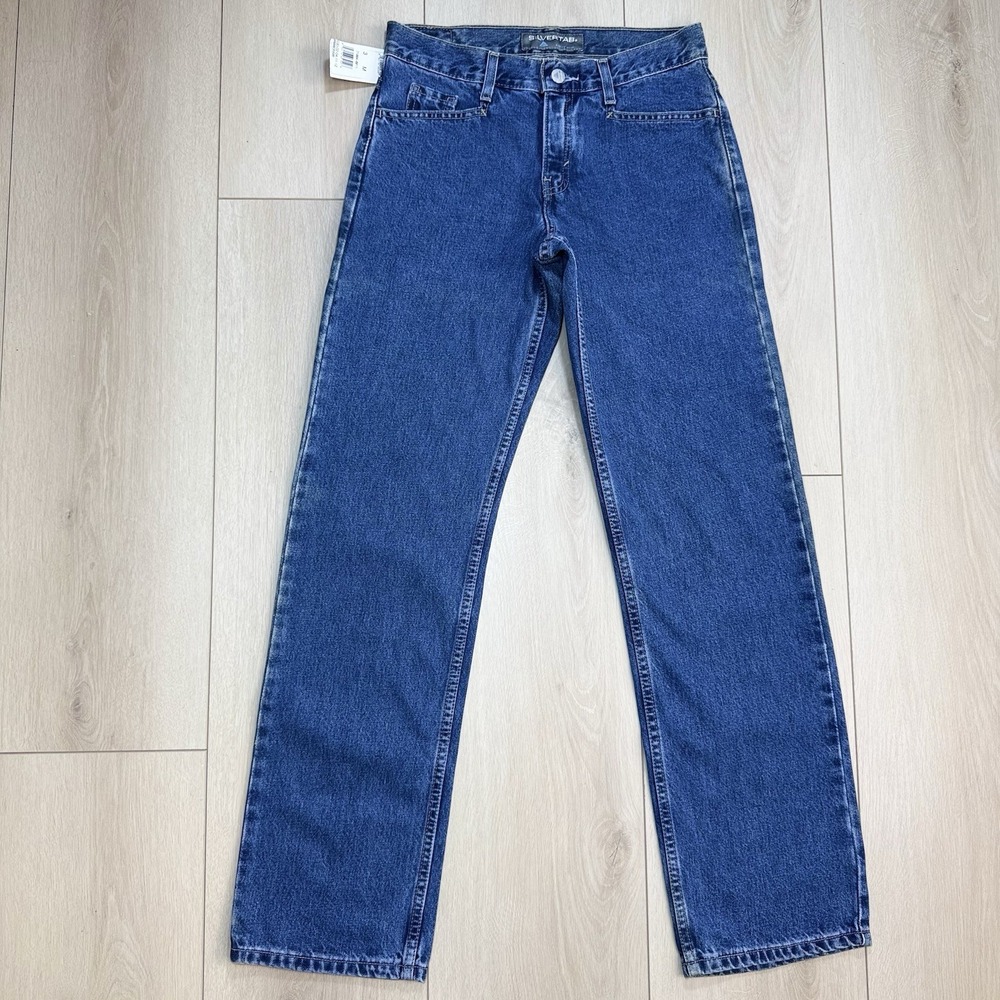 Levis SilverTab Womens 3M Loose Straight Jeans Blue Denim NWT 28x32 Skater Style